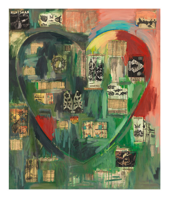 Jaune Quick-to-See Smith
I See Red: Indian Heart, 1993
Mixed media on canvas
60 x 50 inches