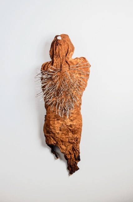 Assimilation, 2024
Raw reindeer hide and metal nails
39 1/2 x 23 1/2 x 15 3/4 