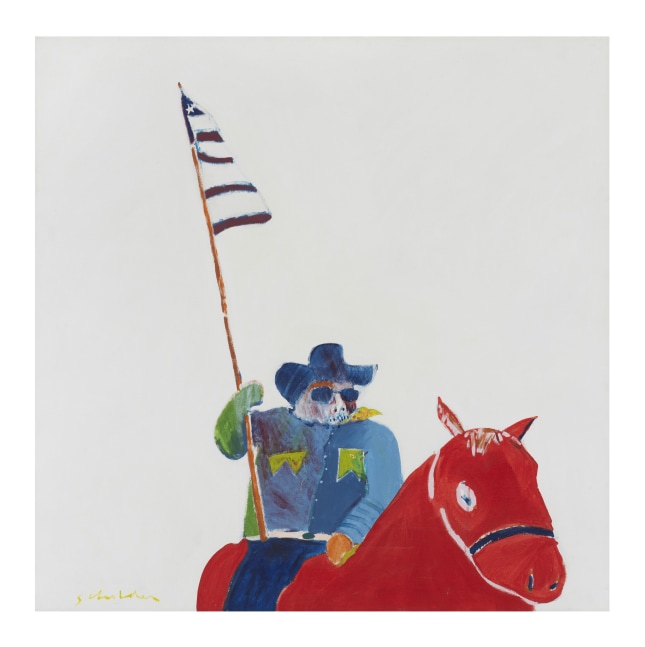 Fritz Scholder
Indian on Red Horse, 1969
Acrylic on canvas
47 x 47 inches