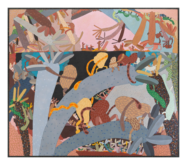 Gladys Nilsson
Ape Place,&amp;nbsp;1973
Acrylic on canvas
73 x 85 inches