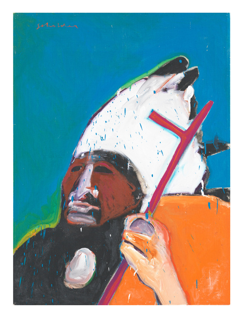 Fritz Scholder
Indian Portrait, 1972
Oil on canvas
35 x 30 inches
88.9 x 76.2 cm