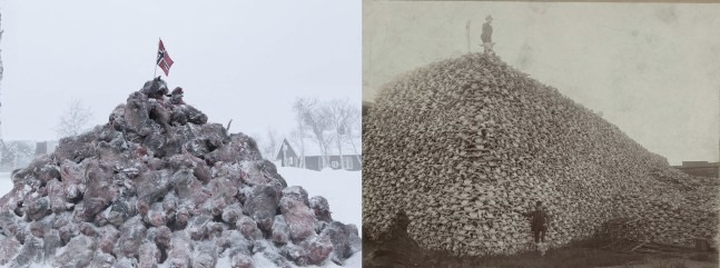 Pile o' Sápmi, 2017
Photographic lightbox, artist photograph, archival image
Each: 59 x 47 1/4 inches