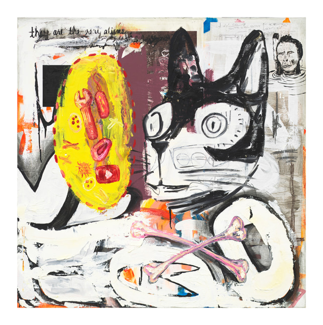It Gives Me the Cavity Creeps, 2019
Acrylic, oil and collage on canvas
36 x 36 in.