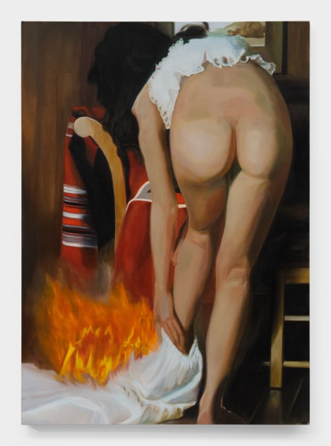 Skirt on Fire, 2022 oil on canvas ​​​​​​​56 x 40 in (142.2 x 101.6 cm)