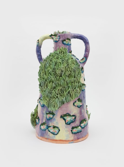 Grant Levy-Lucero, &quot;Sherbert Lilies on Sunset,&quot; 2021 ceramic, glazed 25 x 17 x 16 in (63.5 x 43.2 x 40.6 cm) GLL234