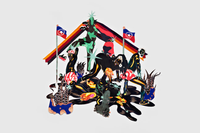 Khari&amp;nbsp;Johnson-Ricks
Juneteenth Should Be a National Holiday, 2021
shellac ink and watercolor paint on paper
90 x 91 in (228.6 x 231.1 cm)
KJR008