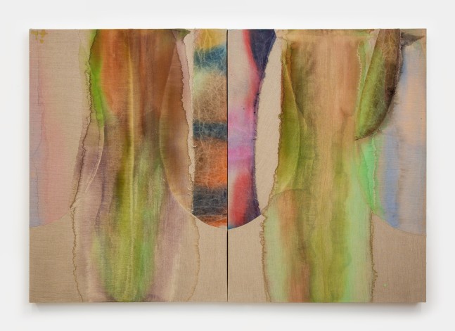 Elaine&amp;nbsp;Stocki
Snow Moon (curved seam diptych, February 2021), 2021
watercolor on linen
Each panel: 50 x 36 in (127 x 91.4 cm)
Overall dimensions: 50 x 72 in (127 x 182.9 cm)
ES014