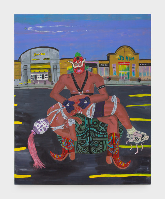 Marcel&amp;nbsp;Alcal&amp;aacute;
Santa Ana Strip-mall, 2021
oil on canvas
60 x 48 in (152.4 x 121.9 cm)
MA048