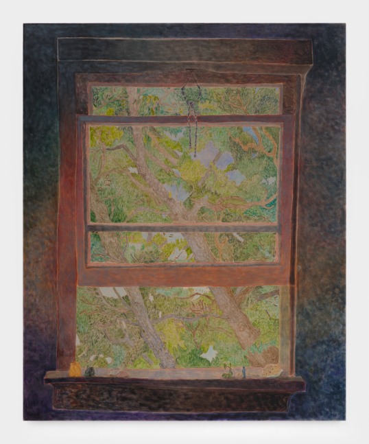 View from Isa's Window, 2022 oil on linen ​​​​​​​80 x 65 in (203.2 x 165.1 cm)