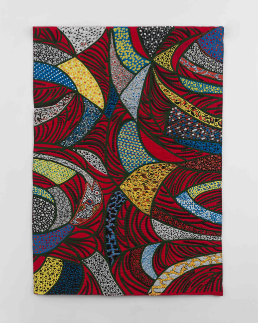 Pacita Abad (1946-2004)
To paint with someone, 1990
Acrylic, plastic buttons, mirrors on silk screened, stitched and padded canvas
81 x 57 inches
205.7 x 144.8 cm