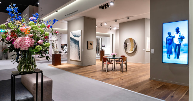 Installation view of TEFAF 2022 Tina Kim Gallery (Booth 437). Photo: Harry Heuts