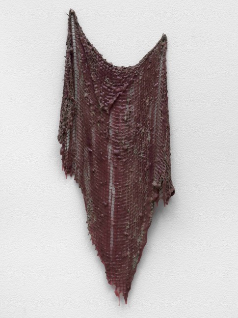 Mire Lee (b. 1988)

Surface with many holes: concrete nets IV, 2022

latex, burlap jute, pigmented silicone oil, concrete

23 1/2 x 8 1/2 inches

59.7 x 21.6 cm