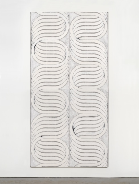 Davide Balliano (b. 1983) UNTITLED_0193, 2021 Plaster, gesso &amp; varnish on Belgian linen 120 x 60 inches 304.8 x 152.4 cm