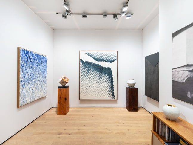 Installation view of Tina Kim Gallery, TEFAF New York | Booth 354 (May 12-16, 2023) at Park Avenue Armory. Courtesy of Tina Kim Gallery. Photo by Charles Roussel.