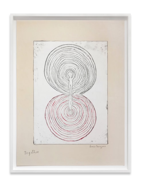 Louise Bourgeois (1911-2010)
TOGETHER, 2004
Etching, pencil, colored pencil on paper
Framed dimensions:
39 x 29 in
99.1 x 73.7 cm
Edition of 12