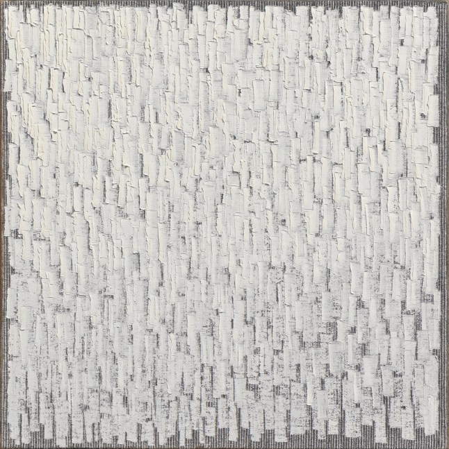 Ha Chong-Hyun (b. 1935) Conjunction 20-77, 2020 Oil on hemp cloth 70.87 x 70.87 inches 180 x 180 cm
