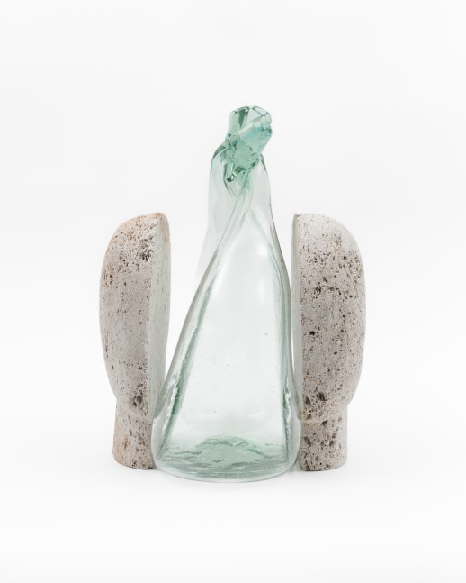 Tania P&amp;eacute;rez C&amp;oacute;rdova (b. 1979)
Breathe out 2, 2022
Pumice stone, breath of a person, blown glass
15 1/2 x 11 x 12 1/2 inches
39 x 28 x 32 cm