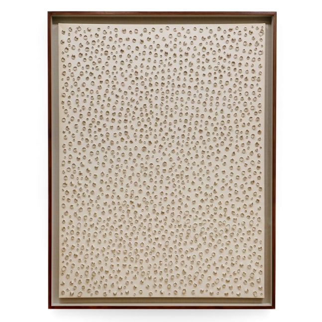 Kwon Young-Woo (1926 - 2013)
Untitled, c. 1980s
Korean paper
63 1/2 x 47 3/4 x 2 in
161.5 x 121 x 5.25 cm
Framed dimensions:
68 x 51 1/2 x 3 1/2 in
172.7 x 130.8 x 8.9 cm