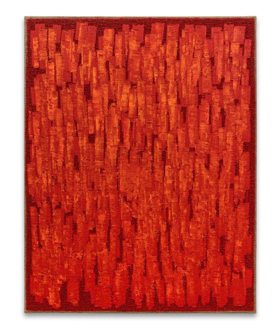Ha Chong-Hyun (b. 1935)
Conjunction 21-83, 2021
Oil on hemp cloth
46 1/16 x 35 13/16 in
117 x 91 cm