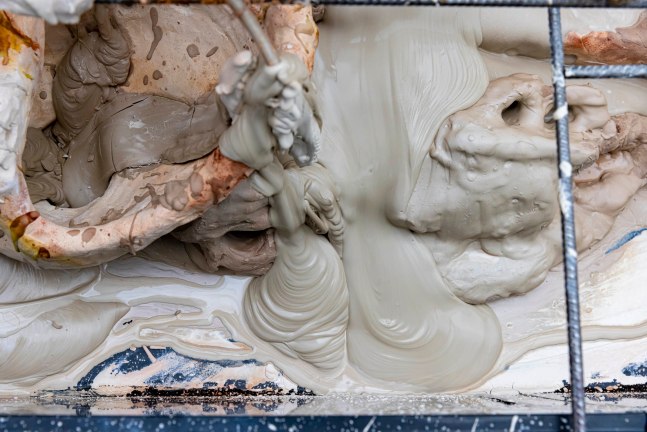 Installation view of Mire Lee, As we lay dying, 2022. Image courtesy of the artist and Kunstmuseum Den Haag.