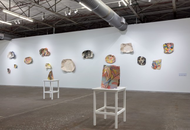 Installation View of Ceramic Knots, Thoughts, Scraps, Dallas Contemporary, 2018