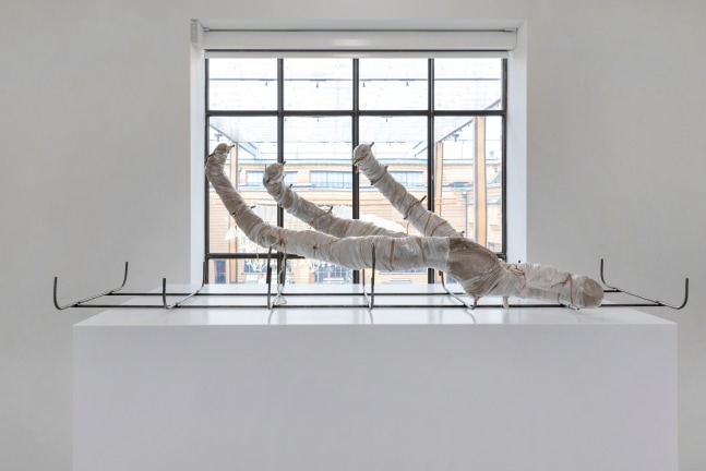 Installation view of Mire Lee, As we lay dying, 2022. Image courtesy of the artist and Kunstmuseum Den Haag.
