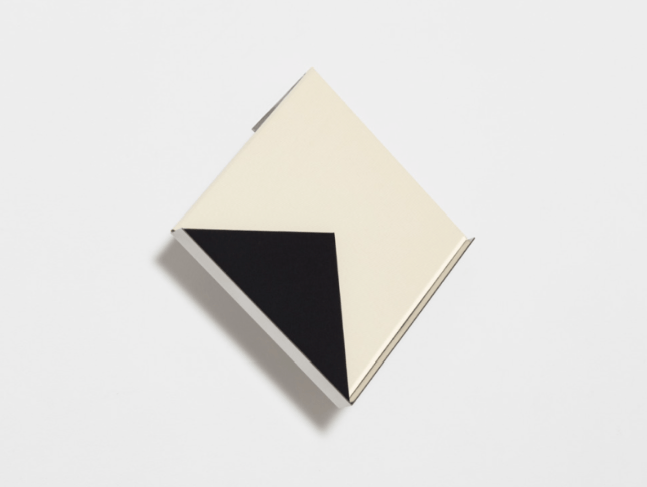 Fernanda&amp;nbsp;Fragateiro

Overlap (black and white), 5, 2020

Polished stainless steel and manufactured notebooks with fabric cover

50 x 50 x 7 cm

19 37/54 x 19 37/54 x 2 96/127 in

Unique