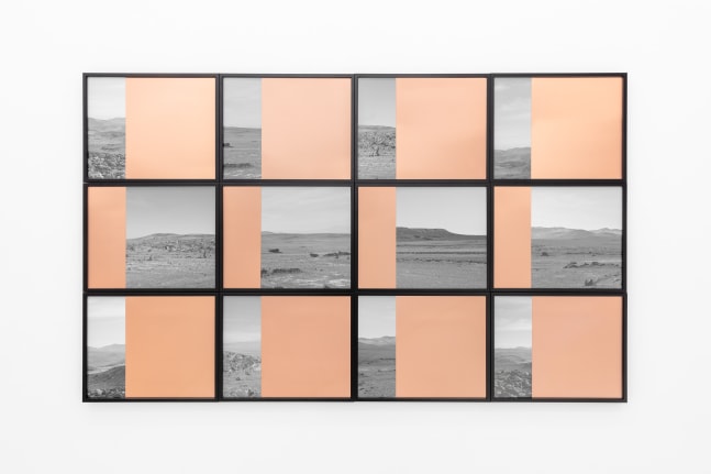 Patrick&amp;nbsp;Hamilton

Atacama # 4, 2021

Intervened photograph with copper plate, wooden frame

126h x 206w cm

49 20/33h x 81 4/39w in

Edition 1 of 2 + AP