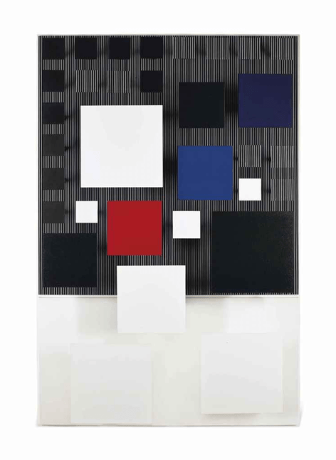 Jes&amp;uacute;s Rafael&amp;nbsp;Soto

Blanc et couler, 1988

Paint on wood and metal

153h x 102w x 16d cm

60 13/55h x 40 17/108w x 6 38/127d in

Unique