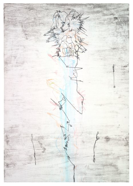 Untitled, 2017&amp;nbsp;
Monotype in watercolor and pencil on Lanaquarelle paper
68 1/4 x 48 inches