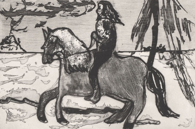 Peter Doig, St Lucian (rider), 2025