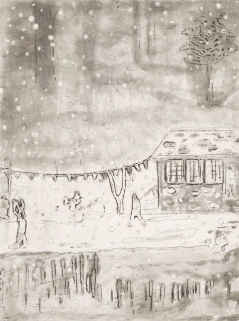 Peter Doig, Santa Cruz (snow fall), 2025