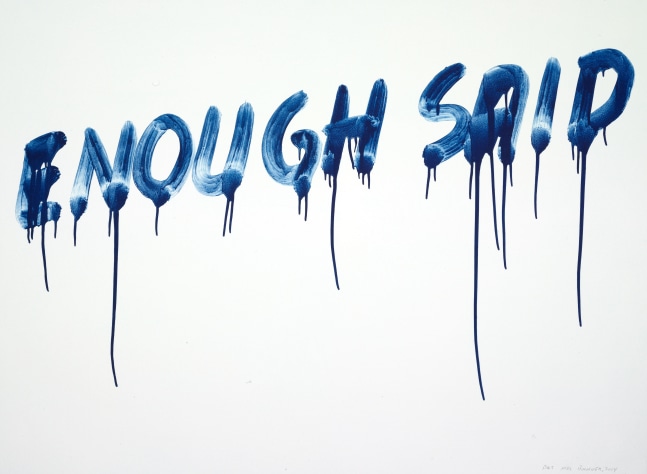 Enough Said, 2014
Etching with aquatint
22 x 30 inches
Edition of 20