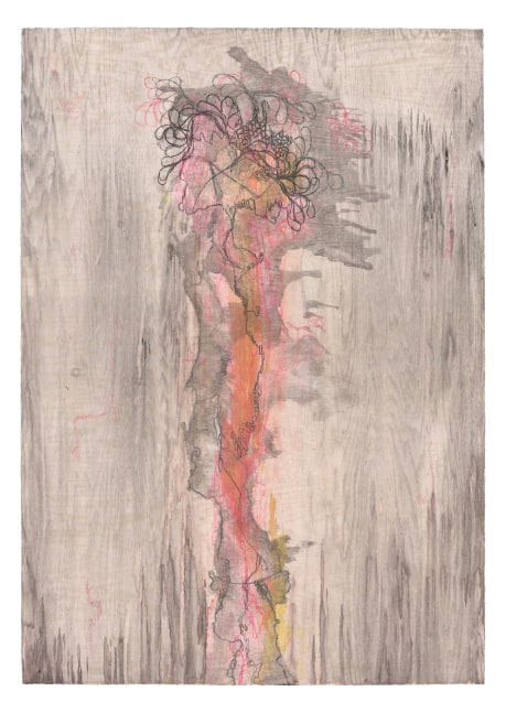 Inflorescence Structure VI, 2018
Monotype in watercolor and pencil on Lanaquarelle paper
68 1/4 x 48 inches