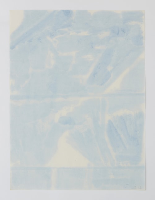 
John Zurier
The Future of Ice, 2012
Oil on sized Korean paper
12 sheets total
Each sheet: 18 1/4 x 13 3/4 inches (46.4 x 34.9 cm)
Each frame:&amp;nbsp;21 5/8 x 17 1/16 inches (54.9 x 43.3 cm)
(JZ12-35)