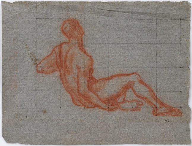 Pierre Puvis de Chavannes
&amp;ldquo;&amp;Eacute;tude pour Le Repos
(Study for Rest)&amp;rdquo;, 1863
Red chalk on paper
9 x 11 3/4 inches
23 x 30 cm
PCZ 73