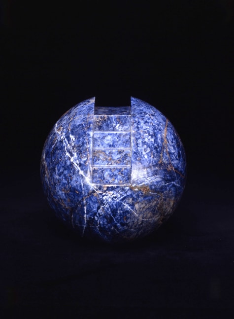 James Lee Byars

&amp;ldquo;The Sphere with Stairs&amp;rdquo;, 1989

Blue African granite

Diameter:

9 3/4 inches

25 cm

JB 93/E

$350,000