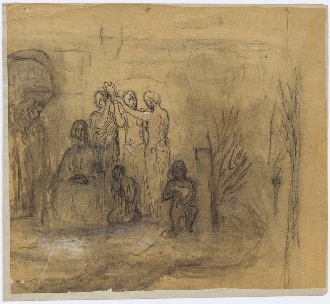 Pierre Puvis de Chavannes

&amp;ldquo;&amp;Eacute;tude pour Hommage de Victor Hugo &amp;agrave; la Ville de Paris
(Study for Homage of Victor Hugo to the City of Paris)&amp;rdquo;, 1894

Pencil, ink, pastel, charcoal on paper

11 1/4 x 12 1/4 inches

28.5 x 31 cm

PCZ 74