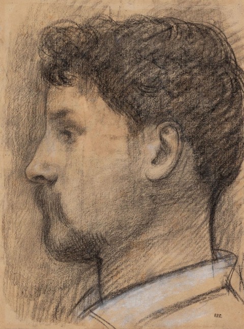 Pierre Puvis de Chavannes
&amp;ldquo;Portrait de Adolphe Dezaunay de profil
(Portrait of Adolphe Dezaunay in Profile)&amp;rdquo;, ca. 1880-1883
Charcoal, chalk on paper
12 1/4 x 9 inches
31 x 23 cm
PCZ 100