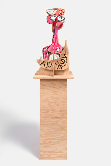 Aaron Curry

&amp;ldquo;Portrait of a Weird Dude&amp;rdquo;, 2023

Oil, colored pencil on wood

69 3/4 x 18 1/4 x 18 inches

177 x 46.5 x 45.5 cm

CUR 302