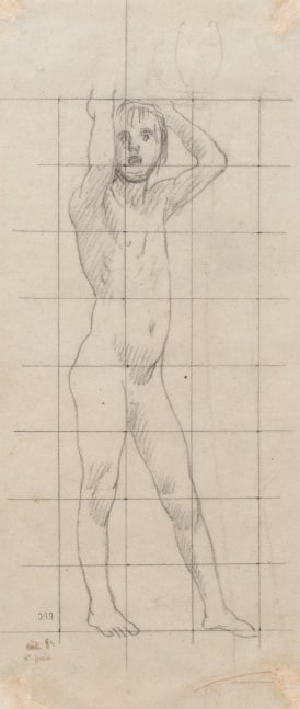 Pierre Puvis de Chavannes
&amp;ldquo;&amp;Eacute;tude pour Inter Artes et Naturum
(Study for Inter Artes et Naturum)&amp;rdquo;, ca. 1888-1889
Study on paper
11 x 5 inches
28 x 12.5 cm
PCZ 91