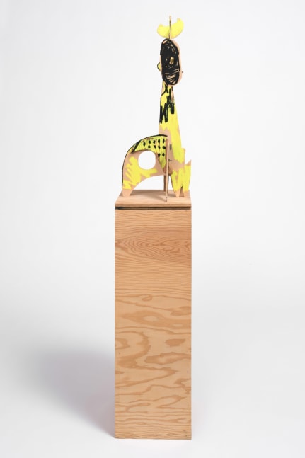 Aaron Curry

&amp;ldquo;Grrrl That Walked on the Sun&amp;rdquo;, 2023

Oil, colored pencil on wood

68 1/4 x 12 1/2 x 11 1/2 inches

173.5 x 32 x 29 cm

CUR 305