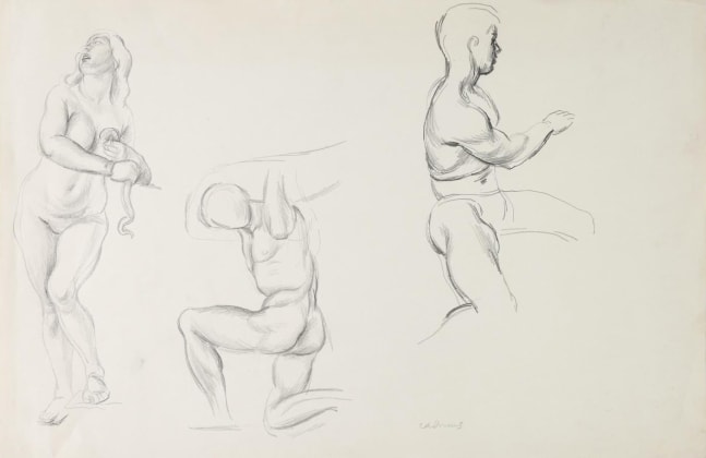 Paul Cadmus, Untitled Nude Studies, circa 1930-1939