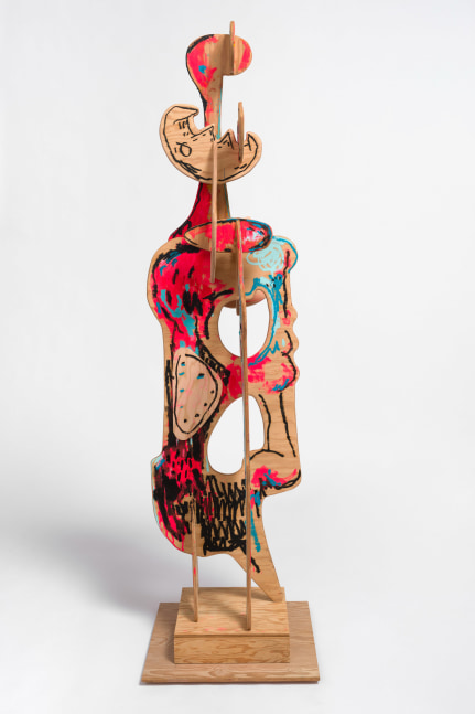 Aaron Curry

&amp;ldquo;Ghost with a Good Attitude&amp;rdquo;, 2023

Oil, colored pencil on wood

78 1/4 x 20 x 20 inches

199 x 50.5 x 50.5 cm

CUR 303