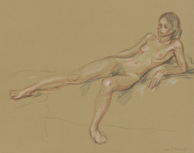 Paul Cadmus, Untitled (Reclining female nude), circa 1970-1979