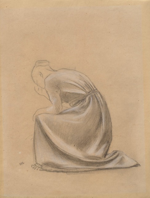 Pierre Puvis de Chavannes
&amp;ldquo;Femme agenouill&amp;eacute;e
(Kneeling Woman)&amp;rdquo;, ca. 1875-1876
Pencil, charcoal, white chalk on paper
11 1/2 x 8 3/4 inches
29.5 x 22.5 cm
PCZ 90