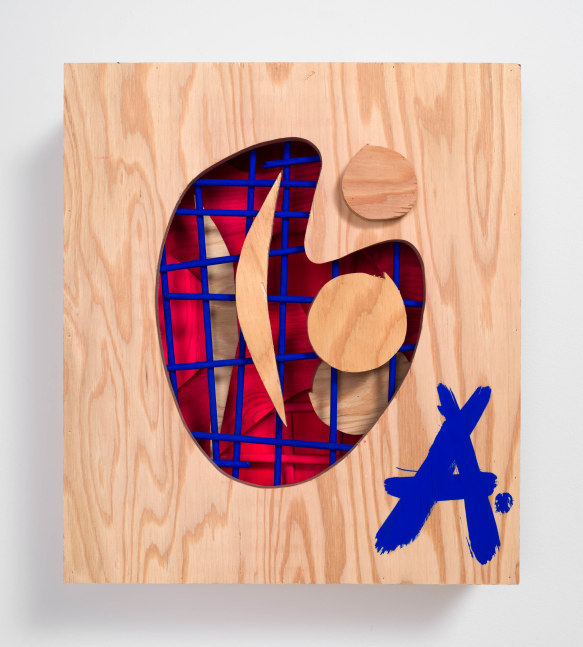 Aaron Curry

&amp;ldquo;Multi-Dimensional Portrait (This is not a Mirror)&amp;rdquo;, 2023

Oil, acrylic gouache, colored pencil on wood

16 x 14 x 4 3/4 inches

40.5 x 35.5 x 12 cm

CUR 311