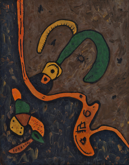 &amp;ldquo;Composition au personnage&amp;rdquo;, 1949-1950
Oil on paper mounted on board
24 3/4 x 18 1/2 inches
63 x 47 cm
CHA 22

$75,000