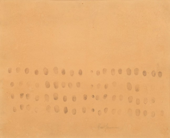 Piero Manzoni

&amp;ldquo;Impronte&amp;rdquo;, ca. 1961

Ink on paper

19 3/4 x 24 inches

50 x 61 cm

MAN 36

$200,000
