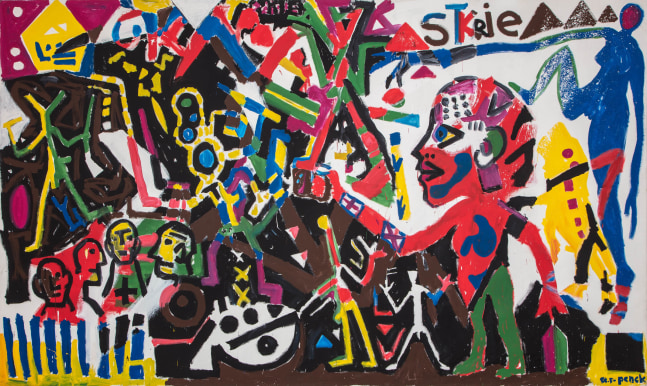 A.R. Penck

&amp;ldquo;tskrie VIII&amp;rdquo;, 1984

Dispersion on canvas

118 x 196 3/4 inches

300 x 500 cm

RP 464

SOLD